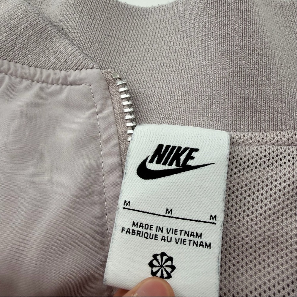 Nike Essentials Oversized Bomber Jacket Lavender … - image 7